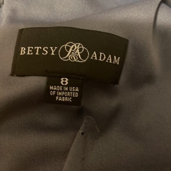 Betsy & Adam Ruched Glitter Knit Short Sleeve Sheath Cocktail Dress Size 8 NWT - Picture 9 of 11